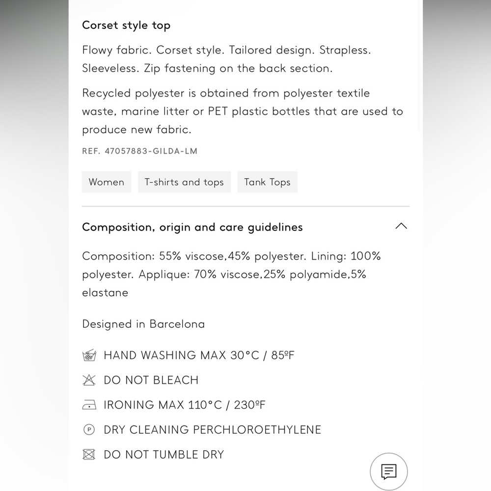 NWT MANGO Corset style top SIZE S - Picture 7 of 9